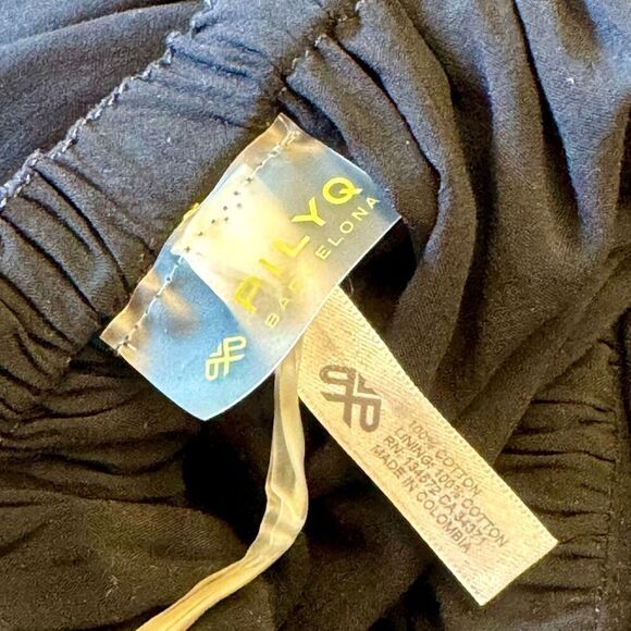 Pilyq Mosaic Embroidered Easy Going Spaghetti Strap Mini Dress With Back Ties XS - Picture 6 of 11